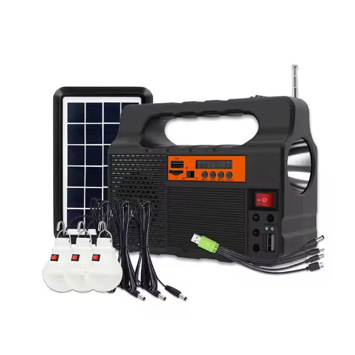 Sistem iluminare EP0138 3 becuri lanterna BT radio 24W