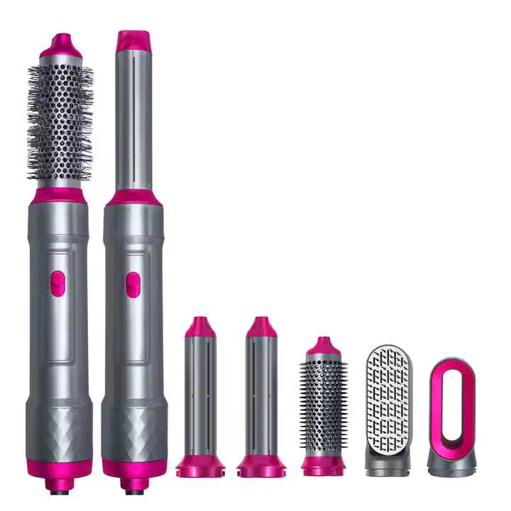 Uscator de par multifunctional, Model 5 in 1, Roz/Gri
