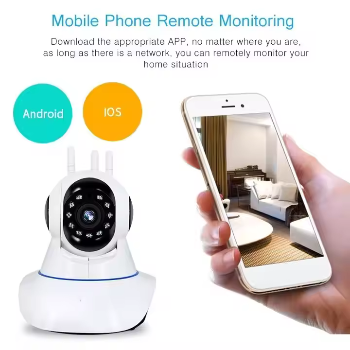 Mini Camera Wifi Baby Monitor 3 Antene Viziune de Noapte