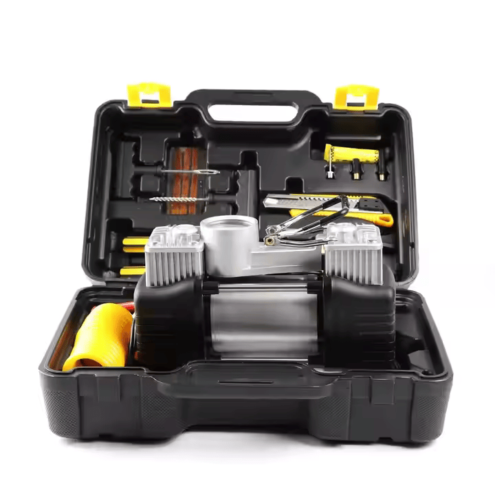 Kit compresor auto cu valiza, kit reparatie pana, 2 cilindrii, auto, Dalimag dalimag Vezi toate produsele