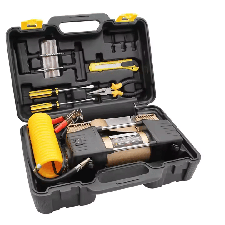 Kit compresor auto cu valiza, kit reparatie pana, 2 cilindrii, auto, Dalimag dalimag Vezi toate produsele