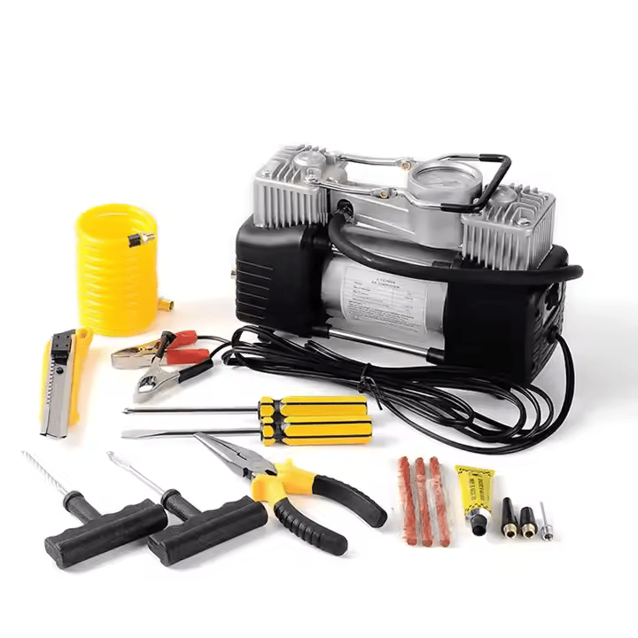 Kit compresor auto cu valiza, kit reparatie pana, 2 cilindrii, auto, Dalimag dalimag Vezi toate produsele