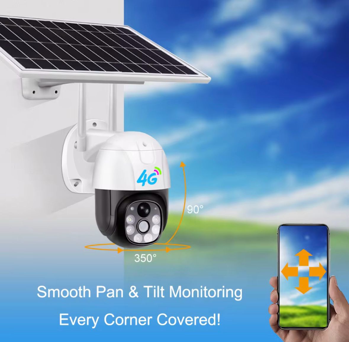 Camera Supraveghere Dubla VisionHub®, conexiune 4G cartela SIM, Incarcare Solara, Baterie 12000mAh, Panou Solar10 w, Vizualizare 360°, Conectare Telefon, 1080P FullHD, 4MP, zoom 10x, Audio Bidirectional, Alarma, Detectie Miscare Notă, Vizualizare PIR