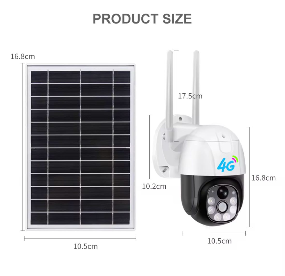 Camera Supraveghere Dubla VisionHub®, conexiune 4G cartela SIM, Incarcare Solara, Baterie 12000mAh, Panou Solar10 w, Vizualizare 360°, Conectare Telefon, 1080P FullHD, 4MP, zoom 10x, Audio Bidirectional, Alarma, Detectie Miscare Notă, Vizualizare PIR