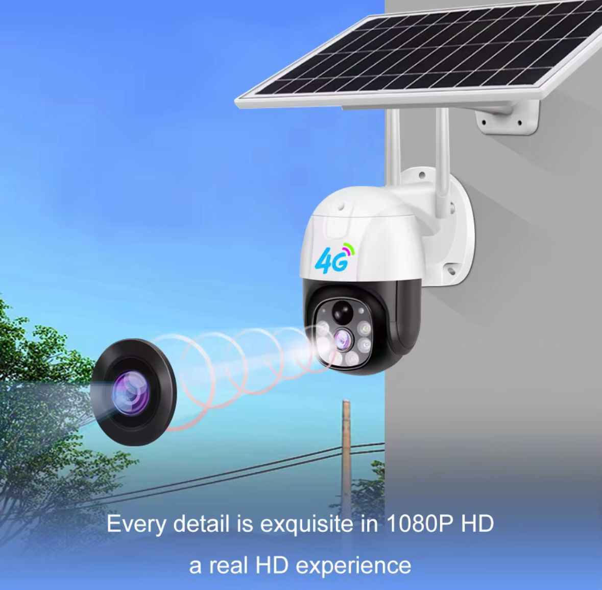 Camera Supraveghere Dubla VisionHub®, conexiune 4G cartela SIM, Incarcare Solara, Baterie 12000mAh, Panou Solar10 w, Vizualizare 360°, Conectare Telefon, 1080P FullHD, 4MP, zoom 10x, Audio Bidirectional, Alarma, Detectie Miscare Notă, Vizualizare PIR