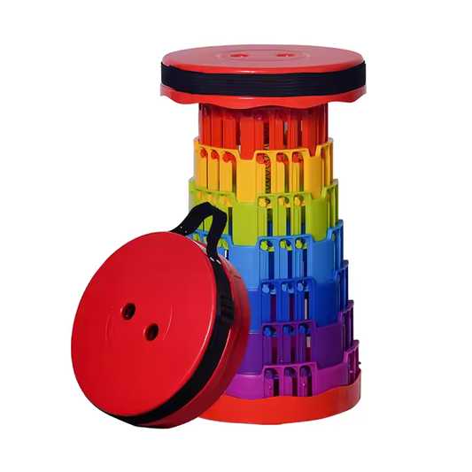 Scaun Telescopic Pliabil pentru Camping Multicolor Glixicom® 