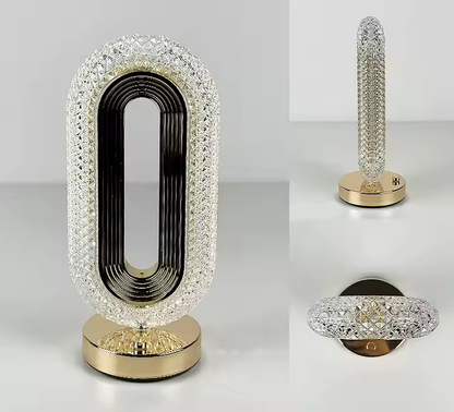 Veioza ambientala cristal, 3 moduri iluminare, cald/rece/neutru
