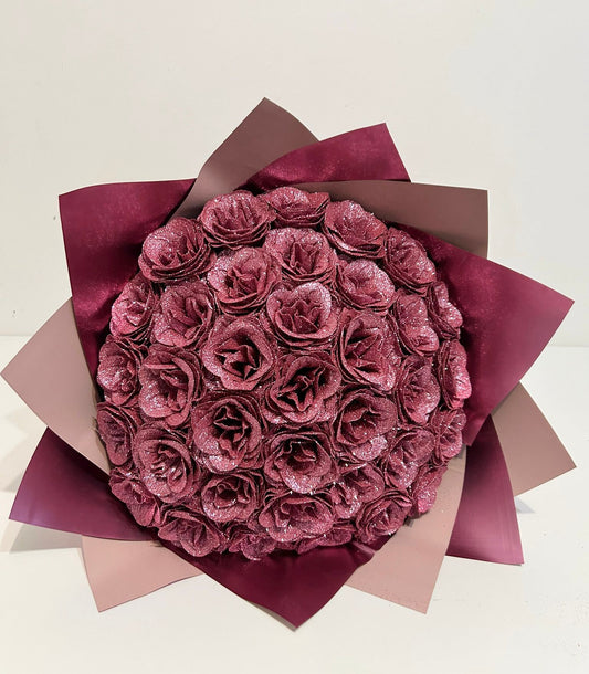 Buchet de 37 de trandafiri imperiali roz